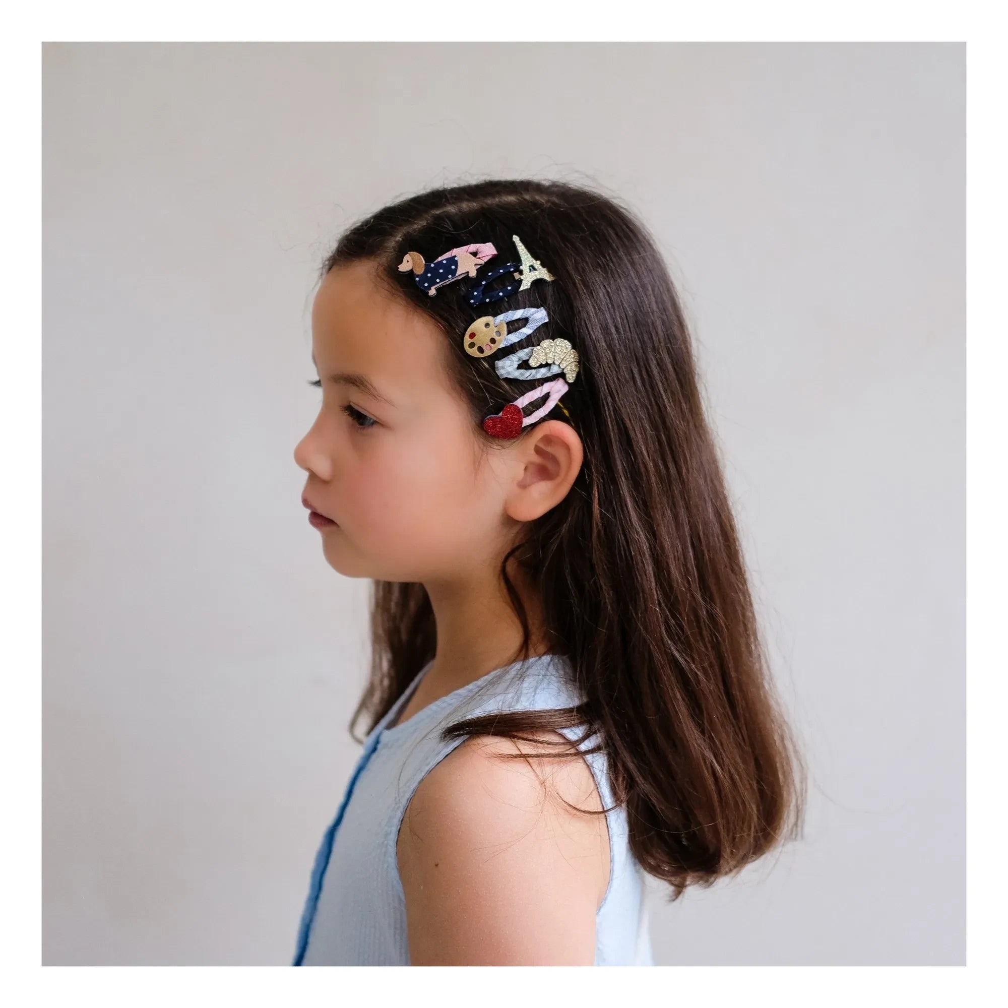 Mimi & Lula - 5-Piece Paris Mini Hair Clip Set | Navy