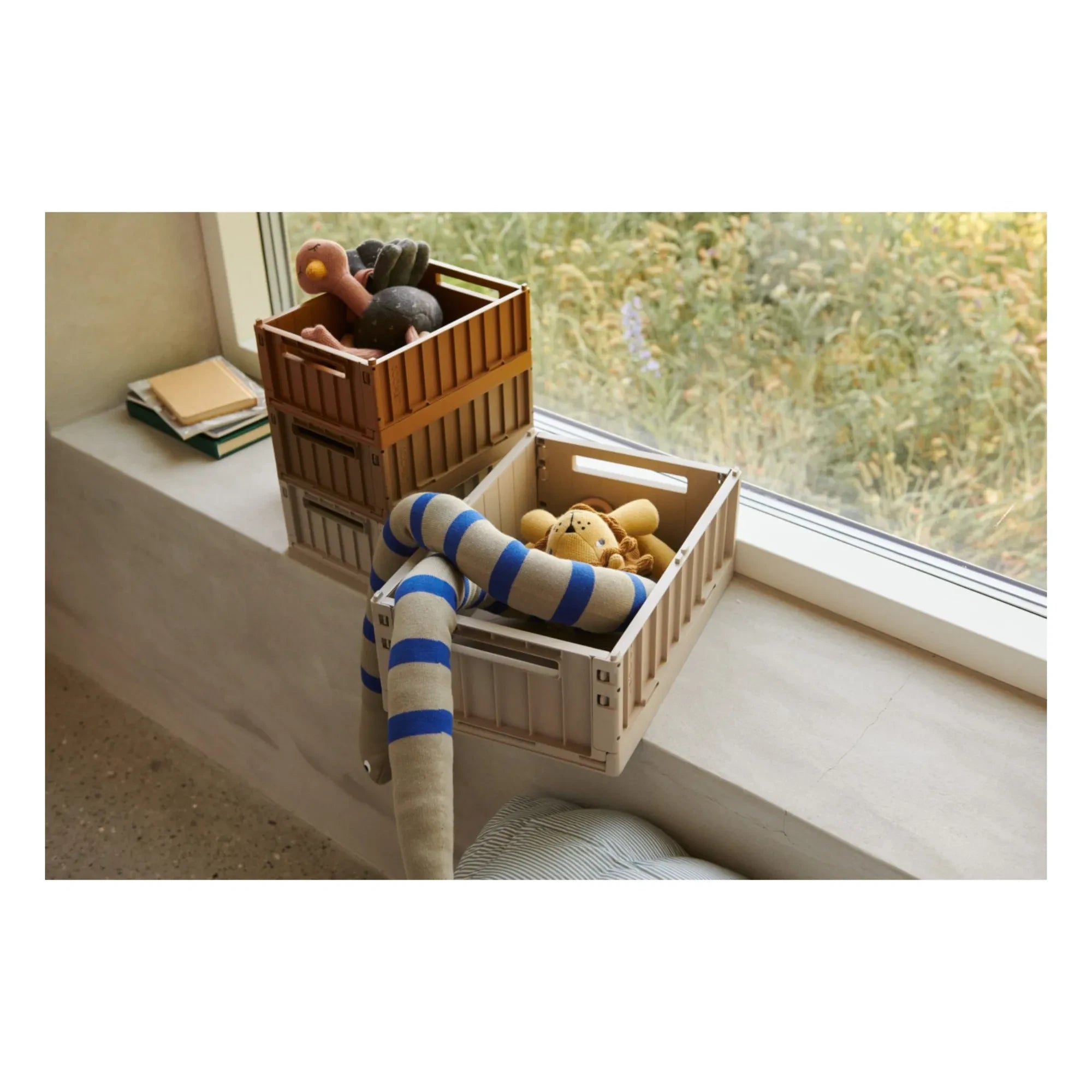 Liewood - Weston Foldable Baskets - Set of 2 | Oatmeal