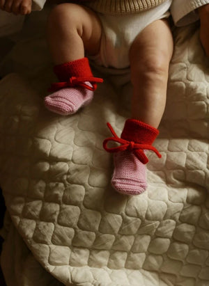 Hvid - Merino Wool Slippers | Candy Pink