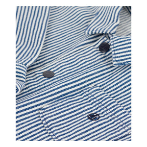 Petit Bateau - Striped Organic Cotton Worker Jacket | Blue