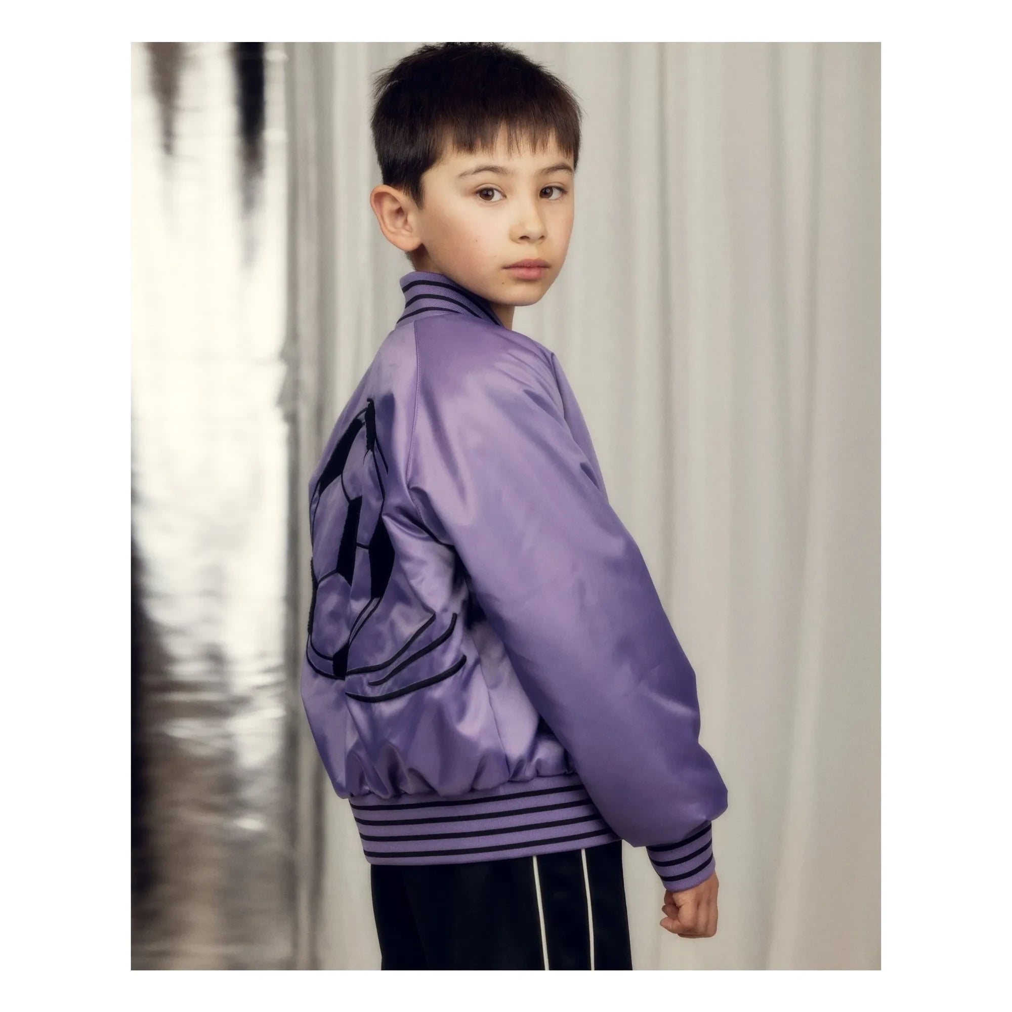 Mini Rodini - Football Bomber Satin Recycled Fibers | Purple