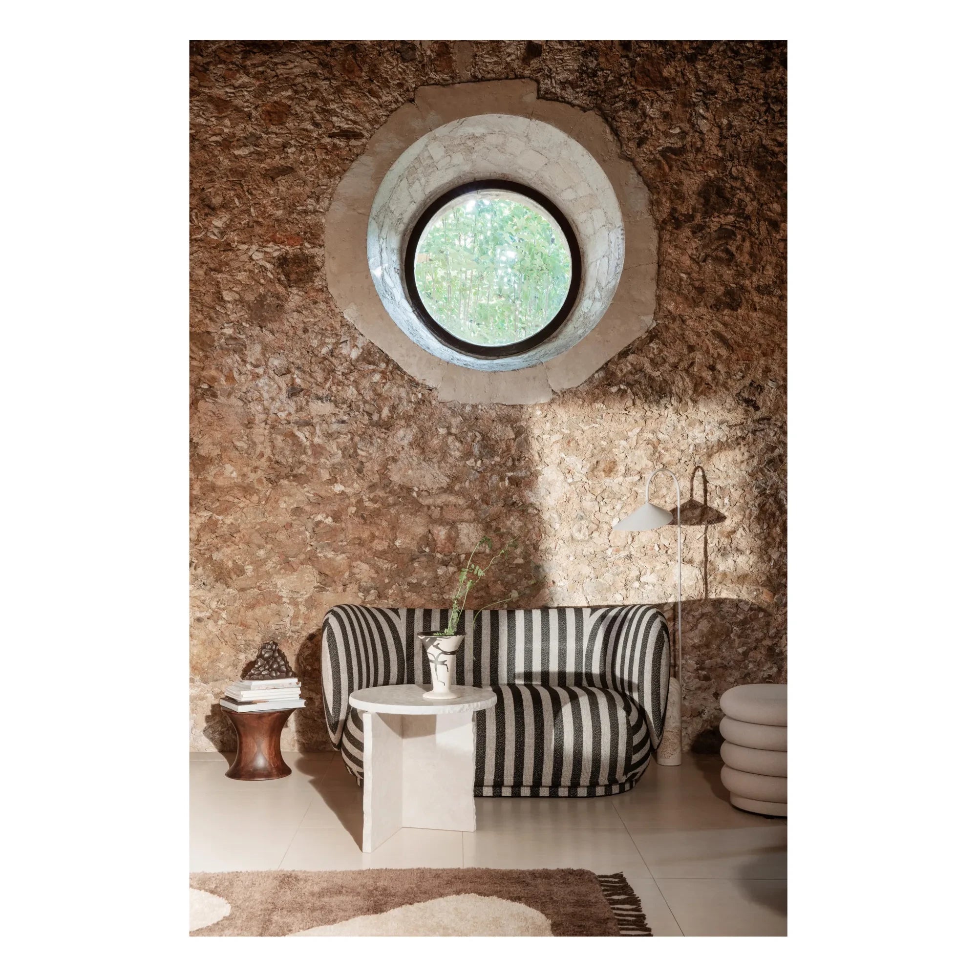 Ferm Living - Spin Tabure - FSC Ahşap | Kahverengi