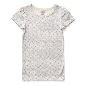 Soor Ploom - Organic Cotton Floral Puff T-Shirt | Ecru
