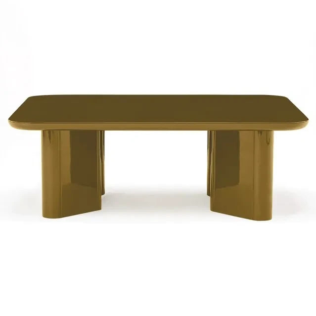 Gabrielle Paris - Thelma lacquered wood and glass coffee table | Green