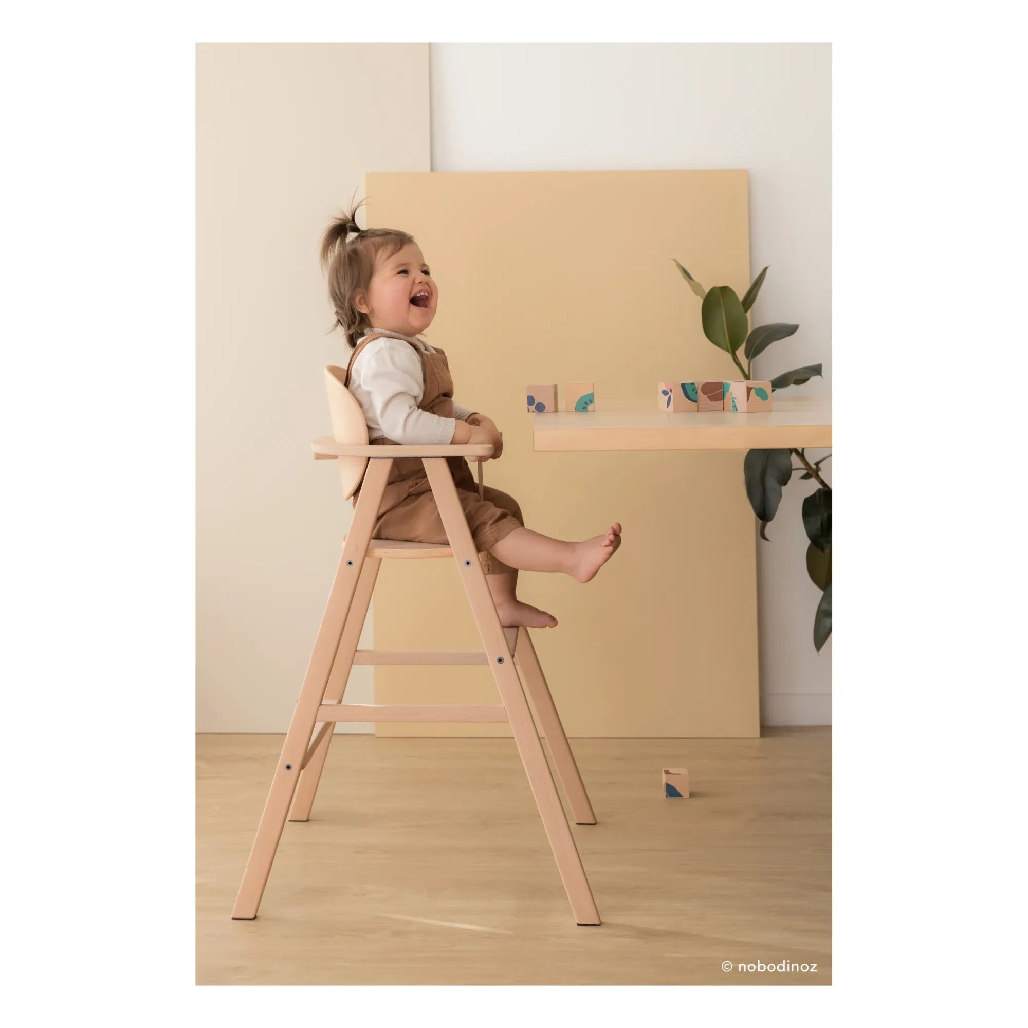 Nobodinoz - Growing Green Transformable Solid Wood High Chair