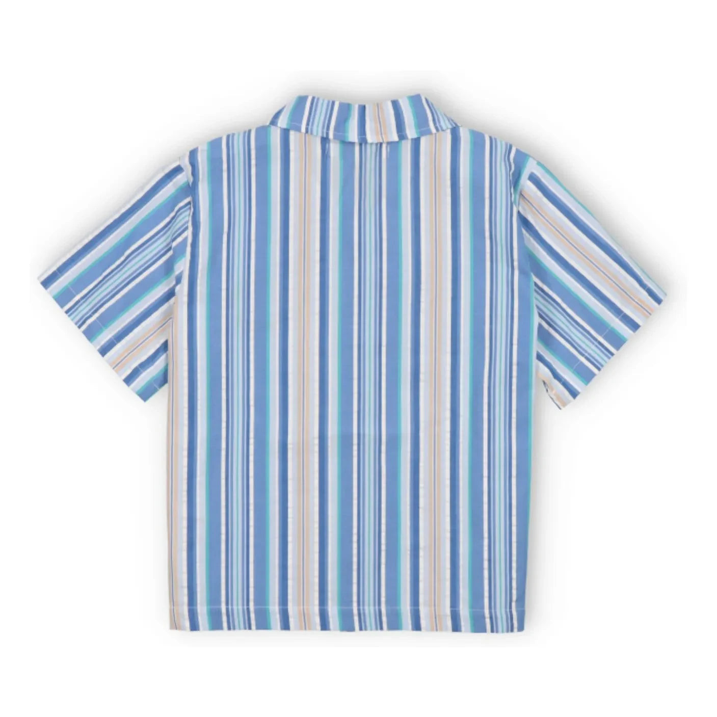 the new society - Tebas Striped Shirt | Light Blue