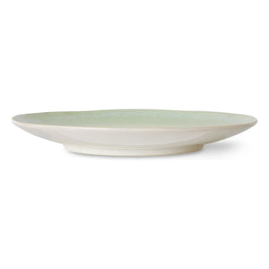 HKliving - Stone Ceramic Plates - 2-piece Set | Turquoise Blue