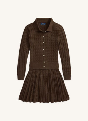 Ralph Lauren - Logo vest and skirt set | Brown