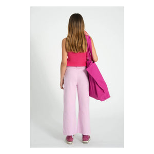Piupiuchick - Flare Floral Twill Pants | Pink