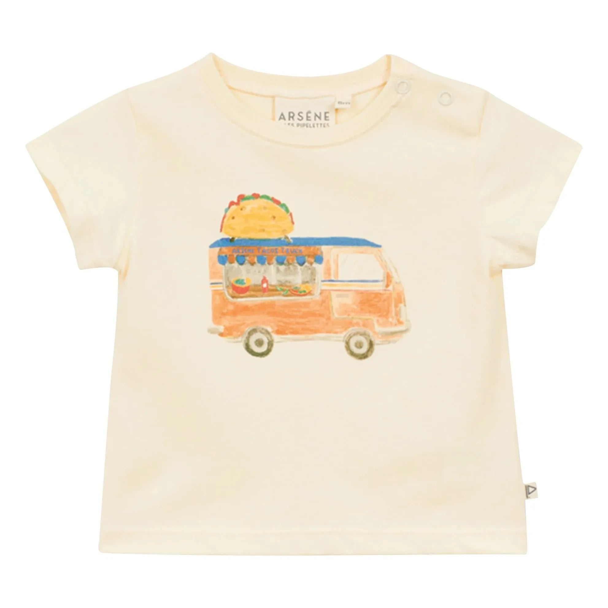 Arsène et Les Pipelettes - Organic Cotton Van T-Shirt | Off-White