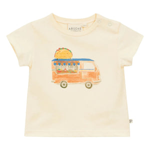Arsène et Les Pipelettes - Organic Cotton Van T-Shirt | Off-White
