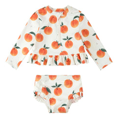 Petit Lem - Peaches Recycled Fiber UV-Protective T-Shirt and Underwear Set | Ecru