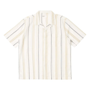 Universal Works - Hendrix Striped Shirt | Ecru