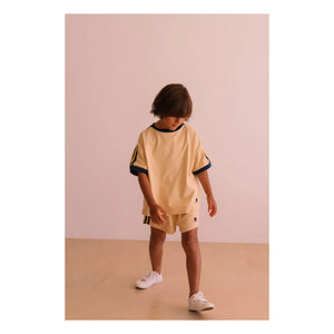 We Are Kids - Taylor Contrast Organic Cotton T-Shirt | Beige