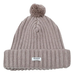 Donsje - Pom-Pom Hat | Dark Gray-Beige