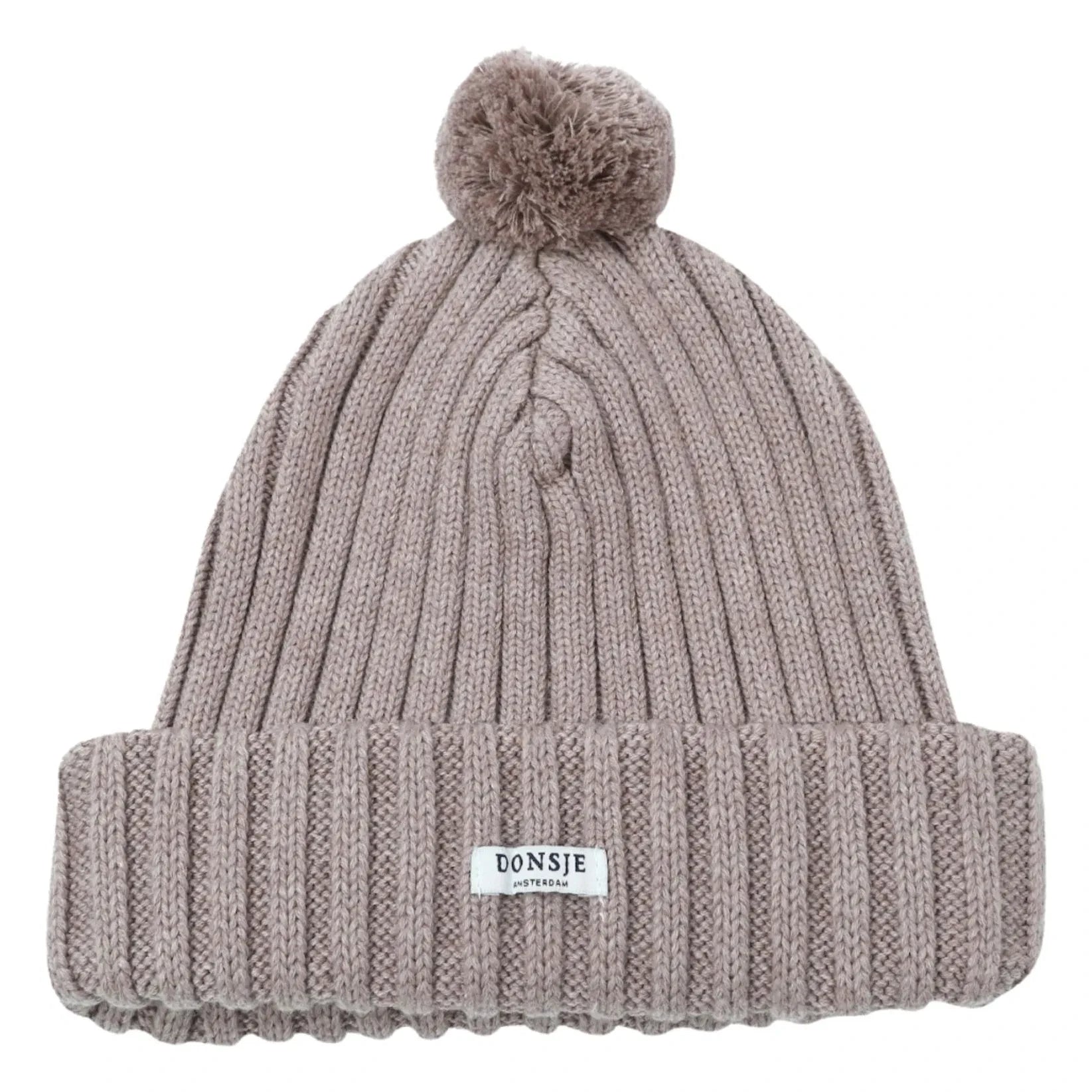 Donsje - Pom-Pom Hat | Dark Gray-Beige