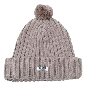 Donsje - Pom-Pom Hat | Dark Gray-Beige