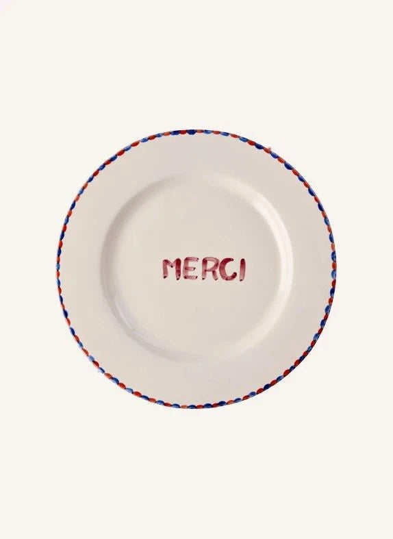 Rice - "Thank You" Ceramic Plate | Ecru