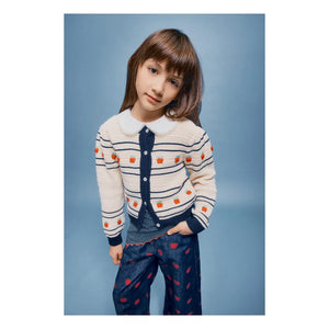 Bebe Organic - Daisy Apples Organik Pamuk Hırka | Ekru