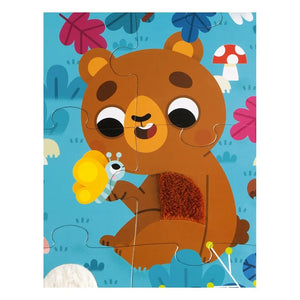 Janod - Forest Animals Sensory Puzzle, 20 Pieces