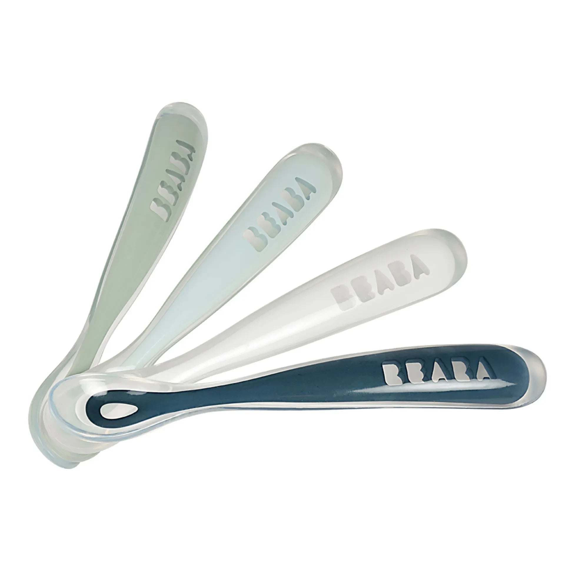 Béaba - Soft Silicone Baby Spoons - Set of 4