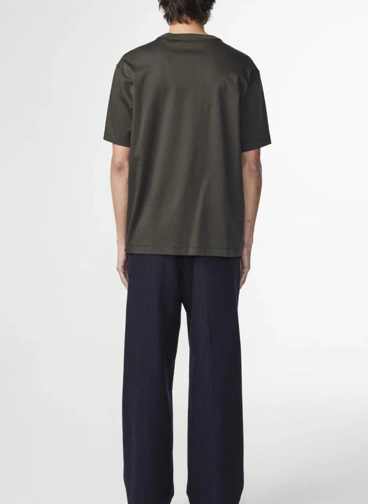 NN.07 - Nat Logo 3525 organic cotton T-shirt | Dark Khaki