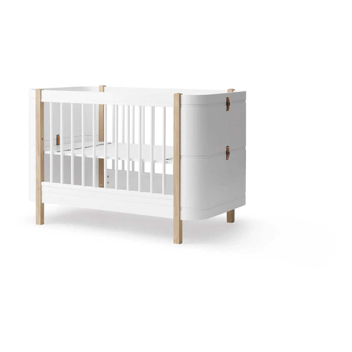 Oliver Furniture - Oak Wooden Mini+ Crib, excluding junior kit
