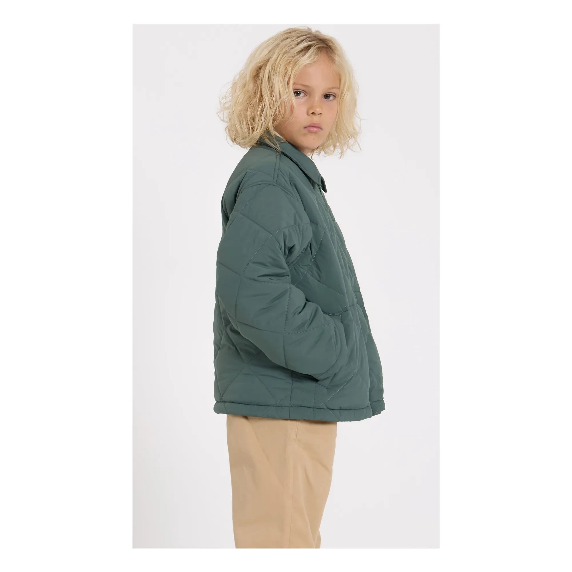 Smallable Kid - Sonny Quilted Jacket | Khaki