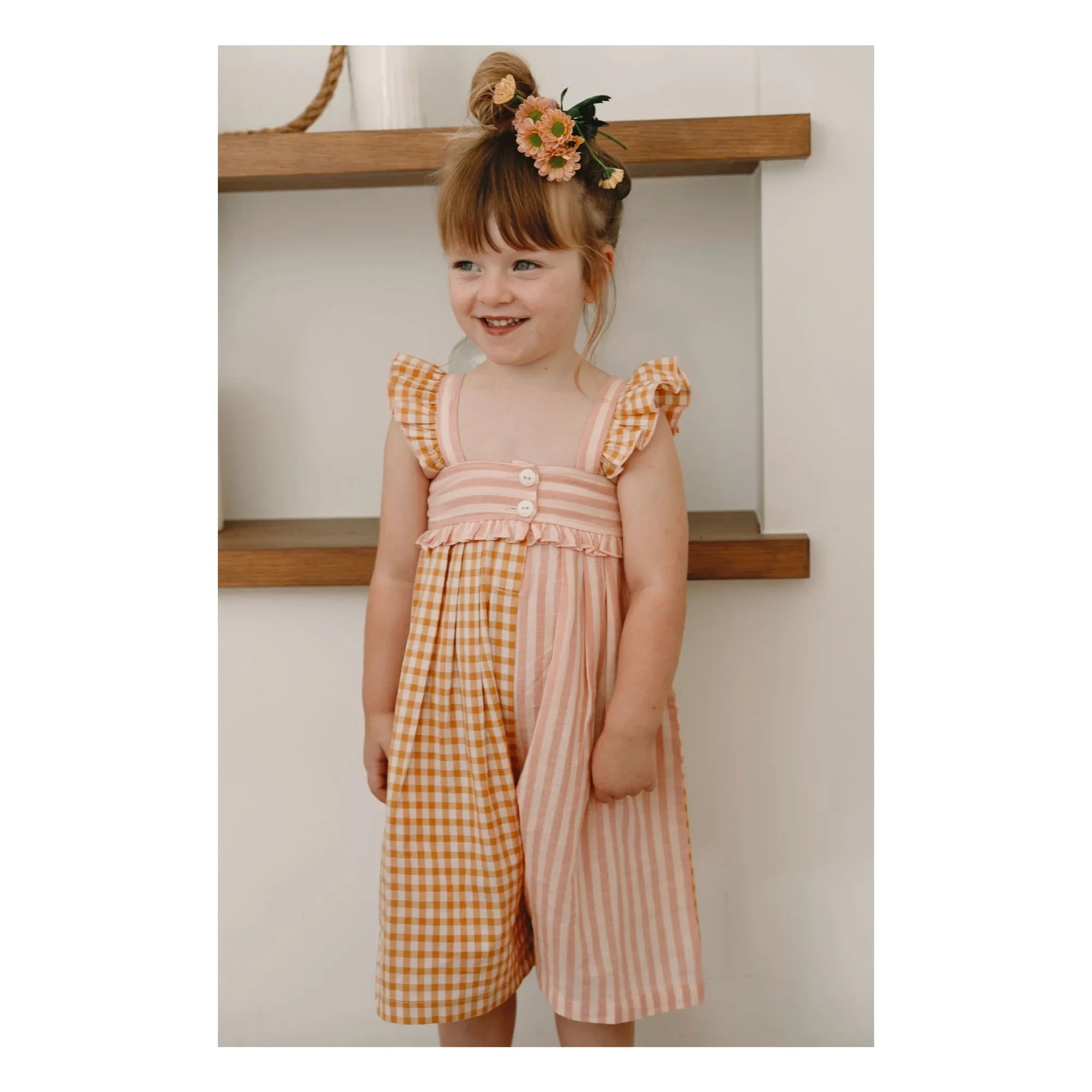 Lilinoa - Romy Patchwork Jumpsuit | Powder Pink