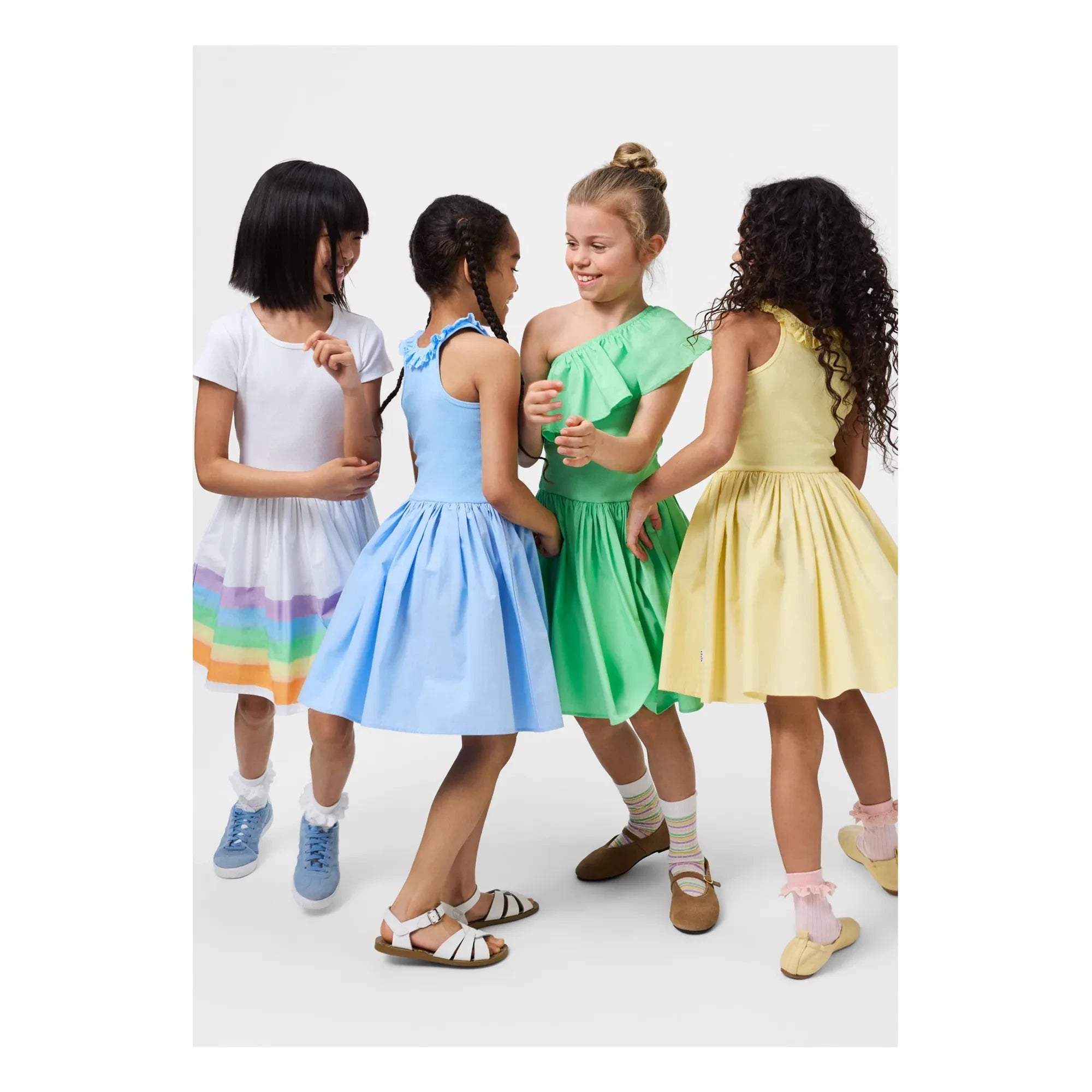 Molo - Cissa Rainbow Organic Cotton Dress | White