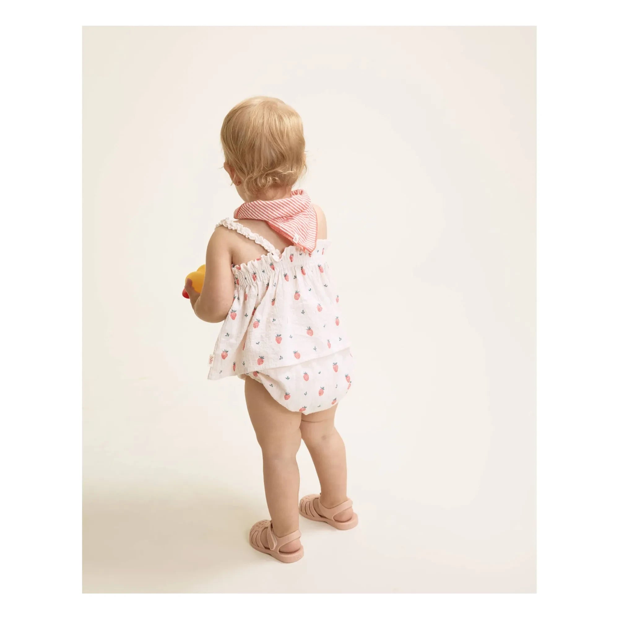 Búho - Organic Cotton Strawberry Top | Light Pink