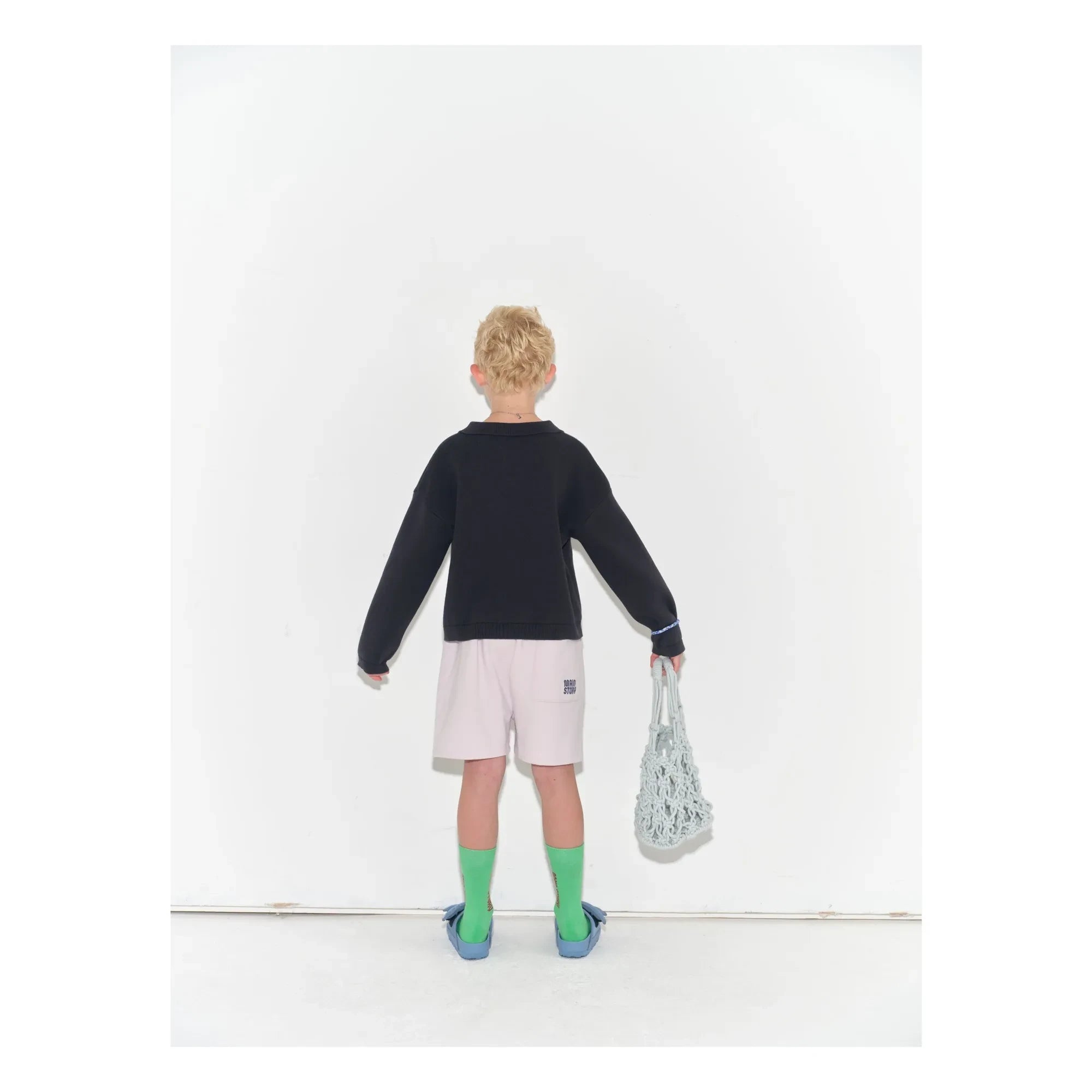 Main Story - Organic Cotton Polo Sweater | Black