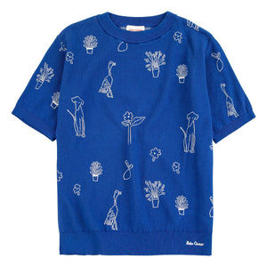 Bobo Choses - Summer Trip Organic Cotton Sweater | Blue