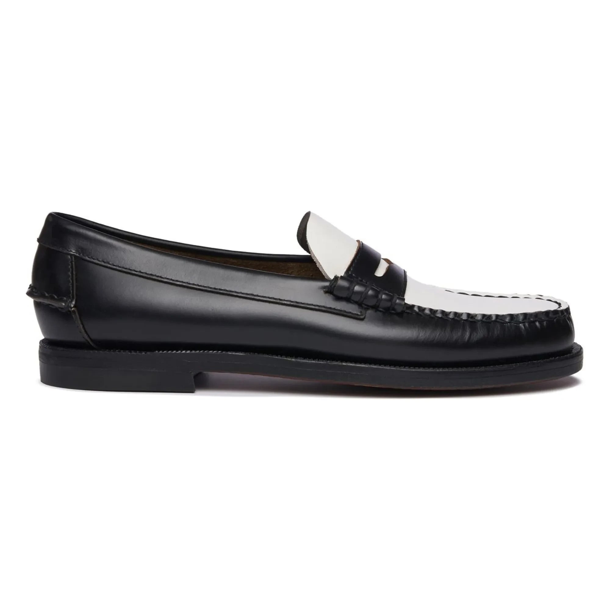 Sebago - İki Renkli Klasik Dan Mokasen | Siyah/Beyaz