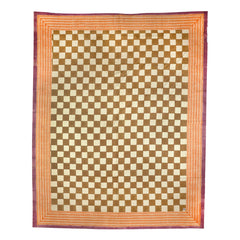 Doing Goods - Checkmate Printed Cotton Tote Bag | Mustard