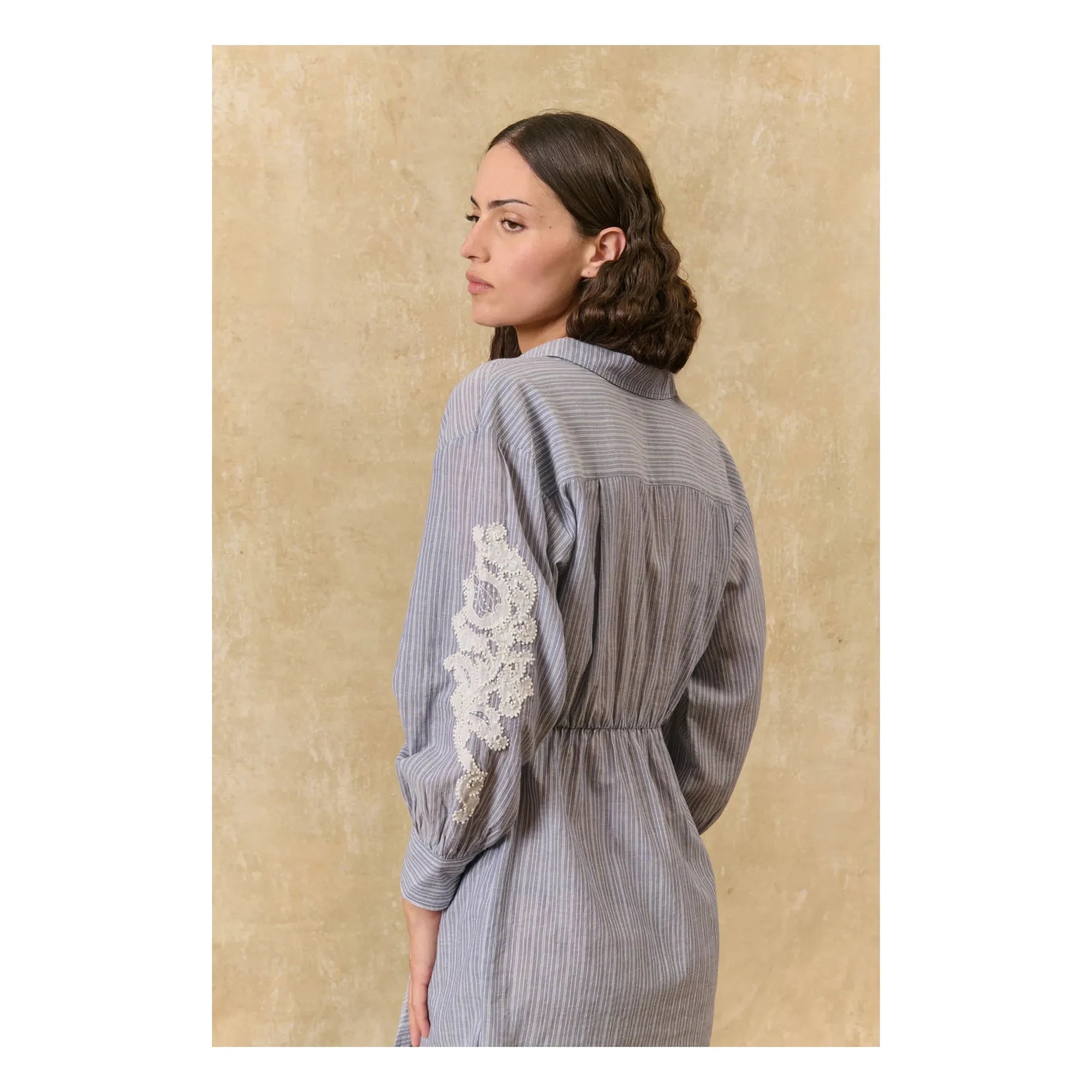 Louise Misha - Striped Dress Berenjere Organic Cotton | Blue