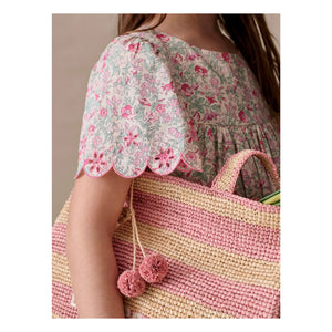 Bonpoint - Lysiane Fleurie Organic Cotton Ruffle Dress | Pink