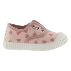 Victoria - Elastico Lona Hearts Sneakers | Dust Pink