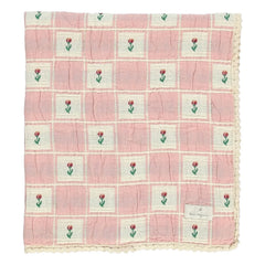 Bebe Organic - Bella Tulips Organic Cotton Blanket | Pink