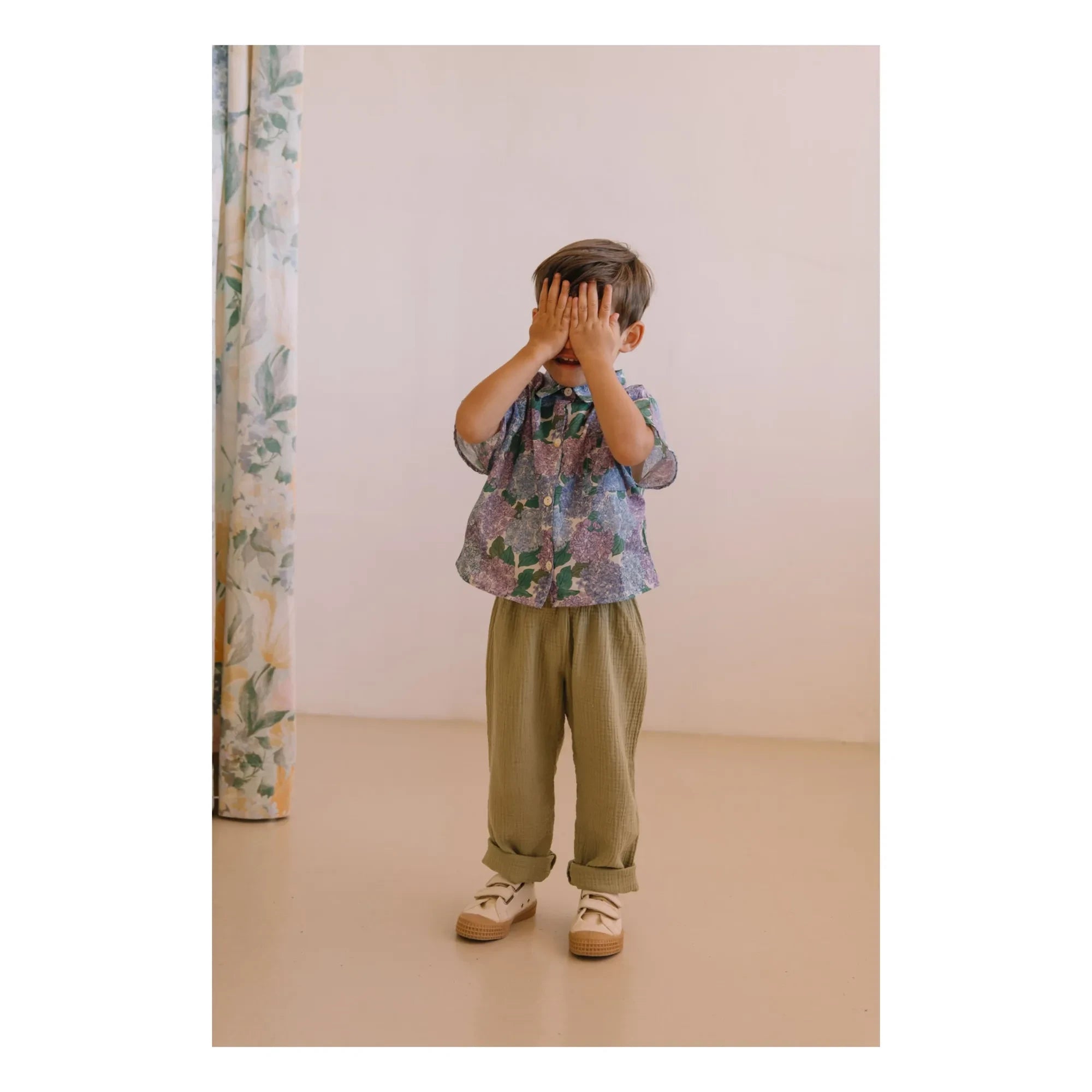 Studio Bohème - Voile Fleurs Organic Cotton Shirt | Lilac