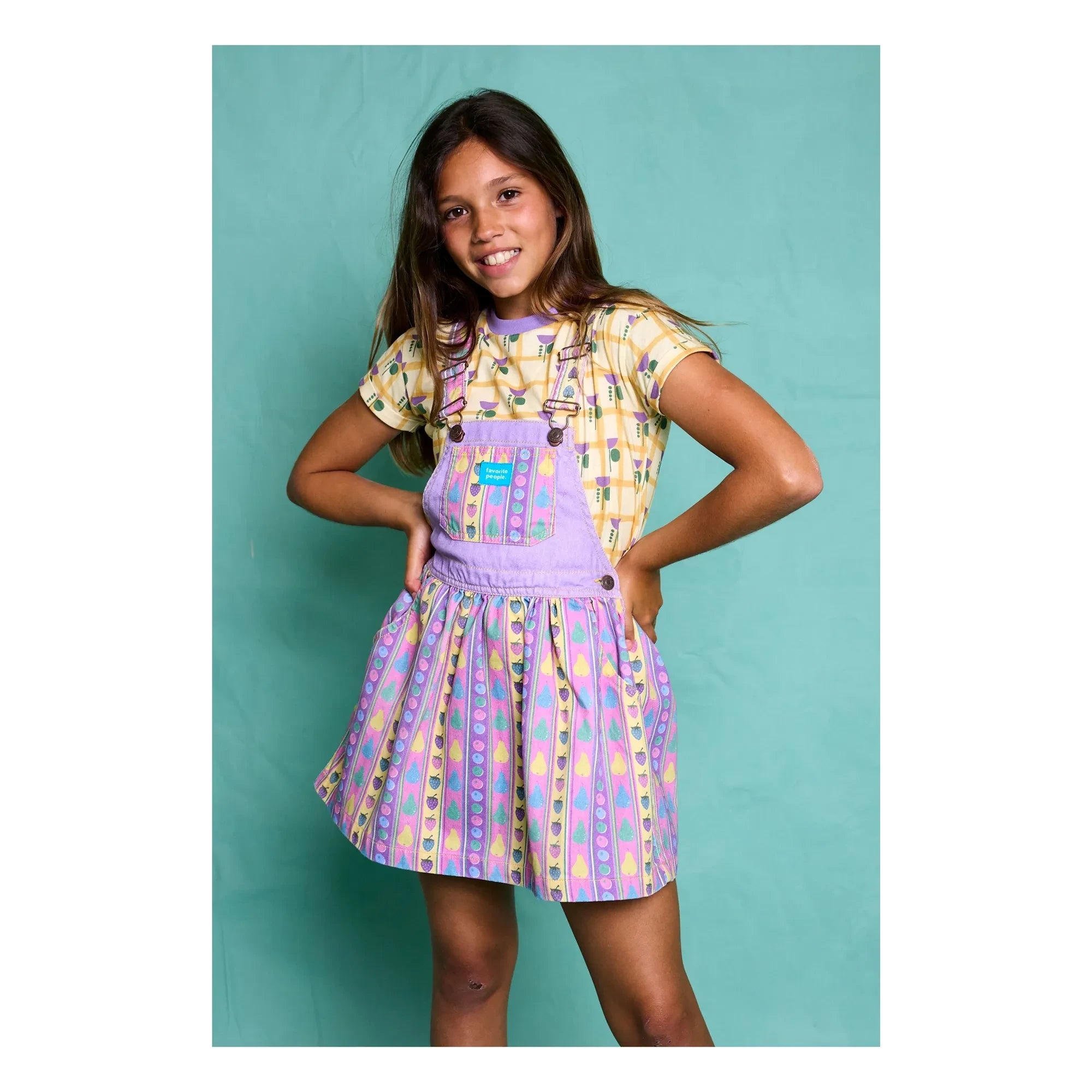 Favorite People - Salopet Dress Panna Cotta Fruits | Purple