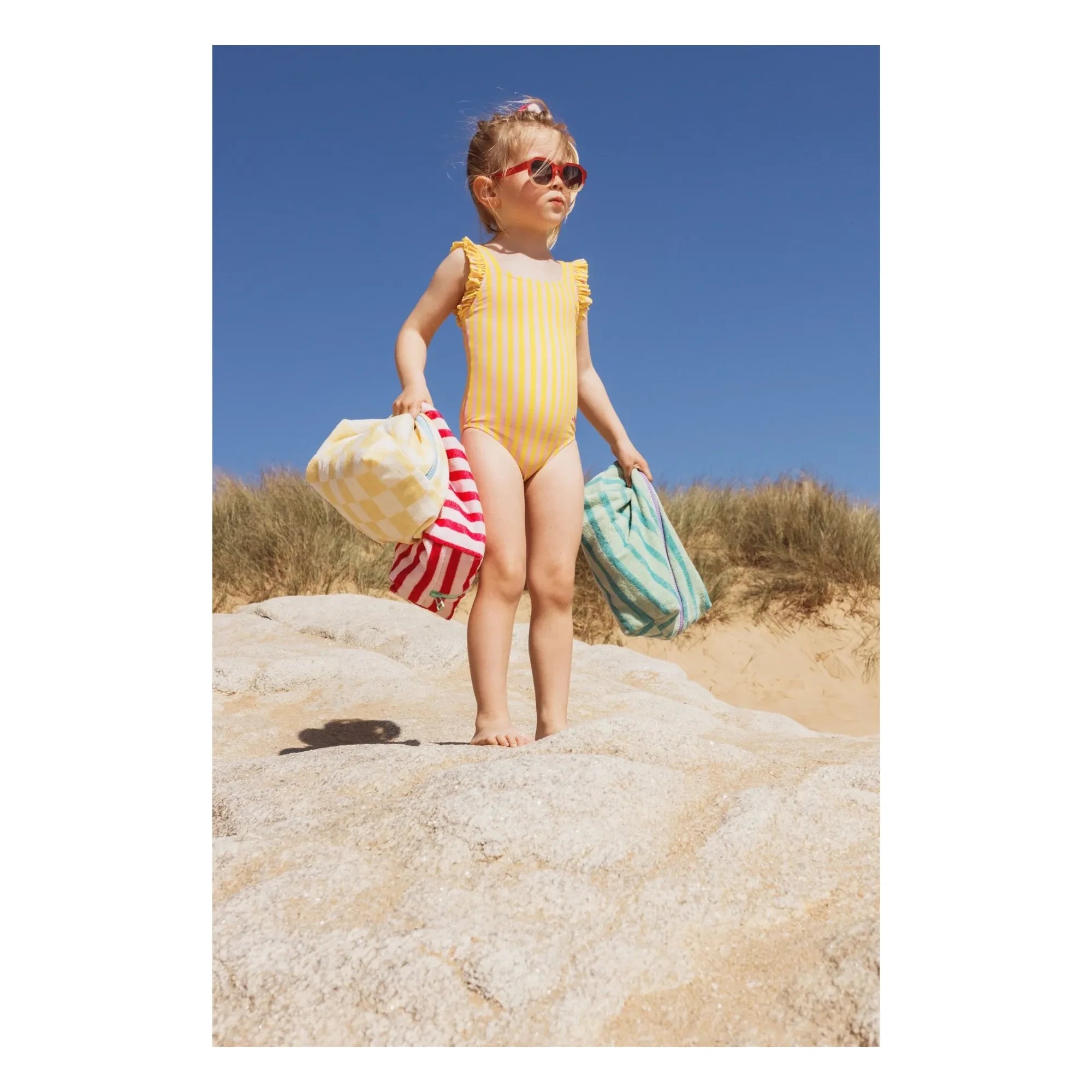 Jera Mini - Terry Tile Cosmetic Bag | Pale yellow