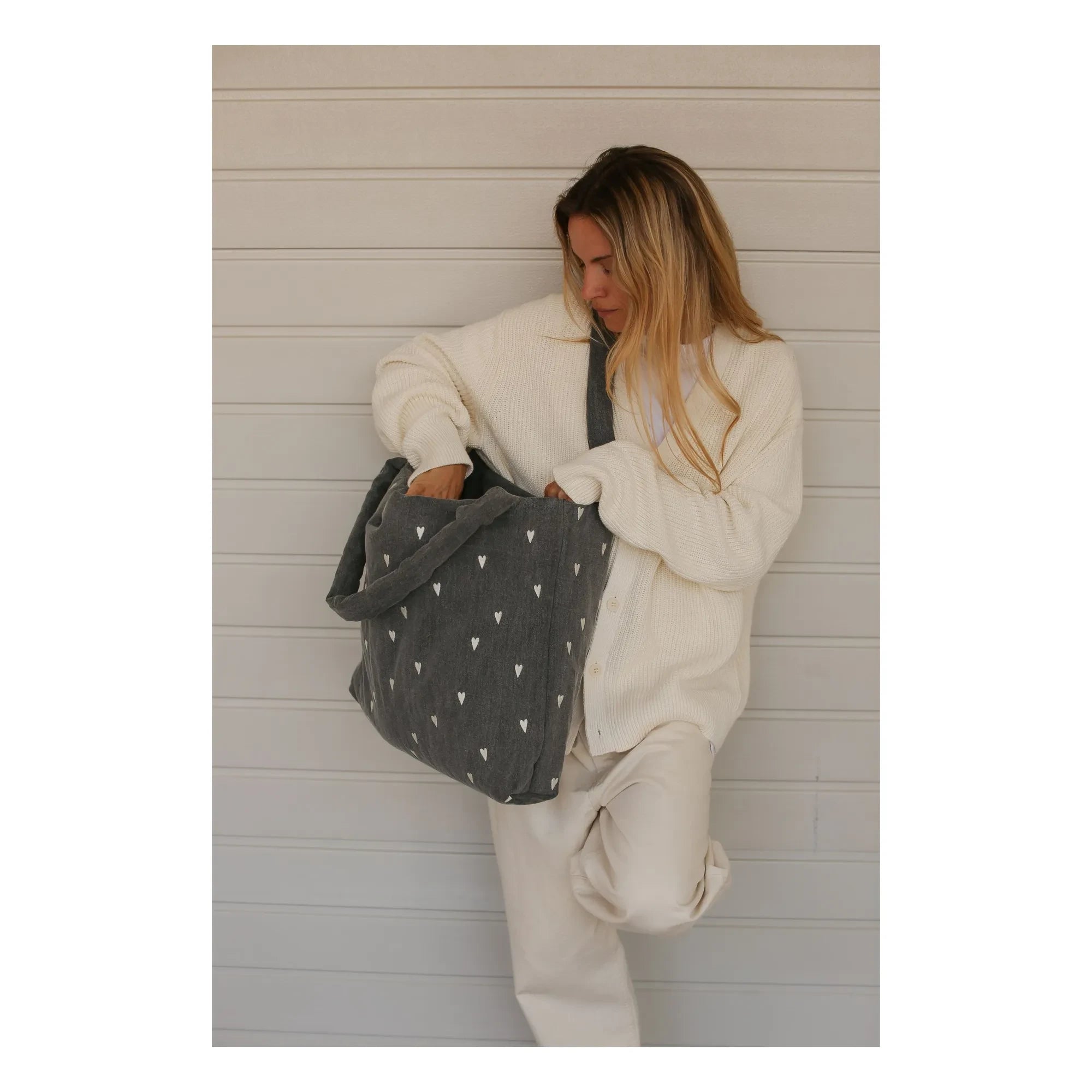 Studio Noos - Hearts Mom Bag | Gray