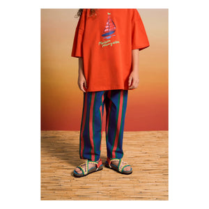 Maison Mangostan - Striped Pants | Navy Blue