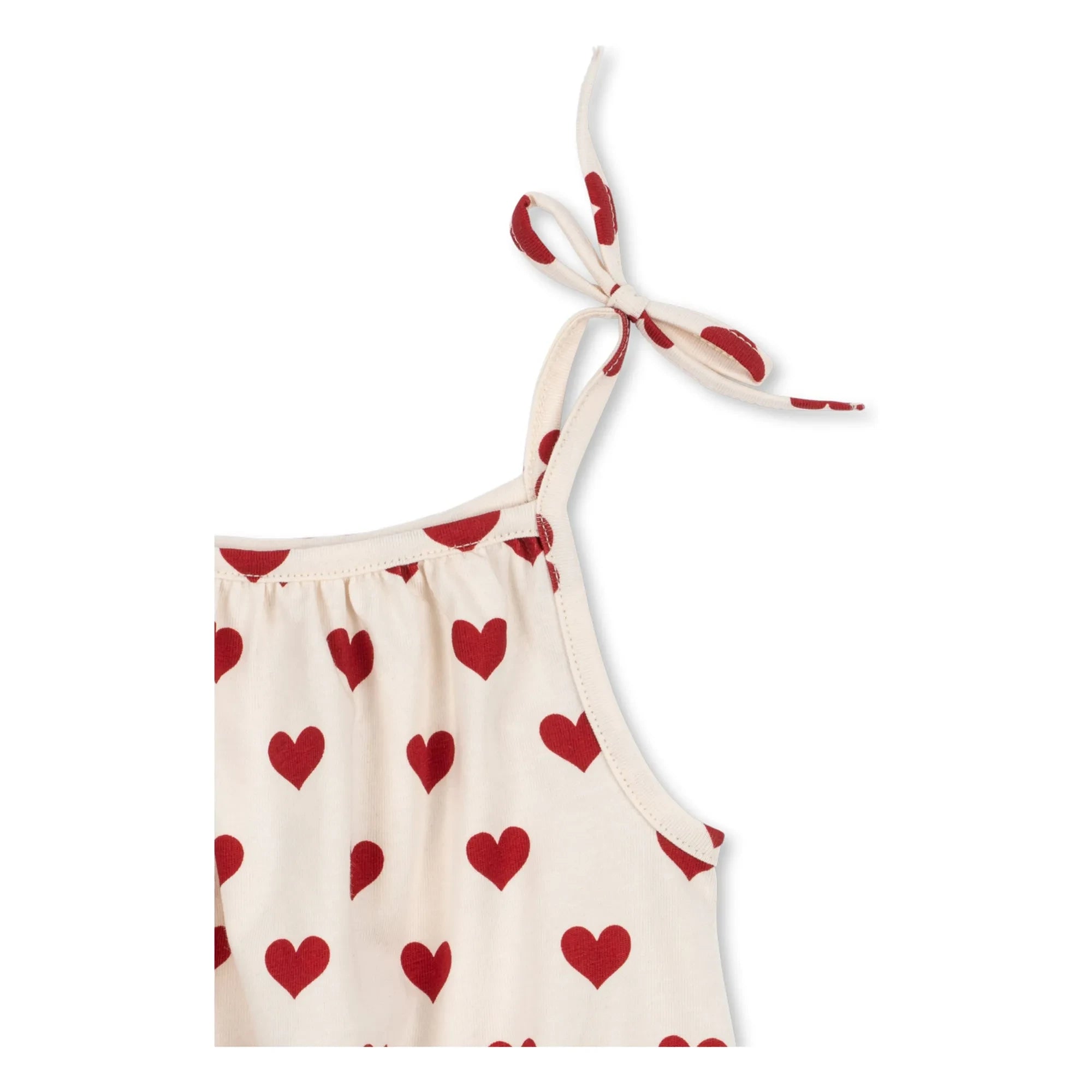 Konges Sløjd - Organic Cotton Heart Strap Bodysuit | Ecru
