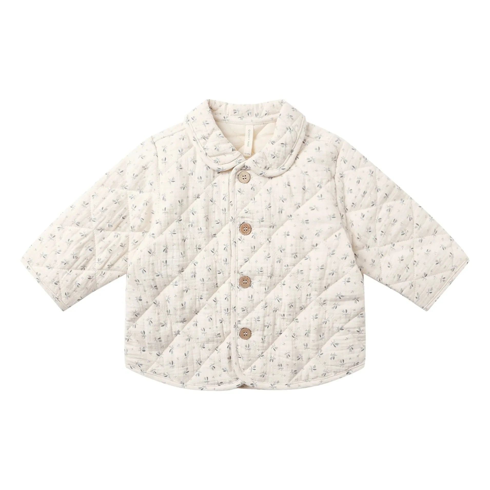 Quincy Mae - Fleurie Quilted Jacket Organic Cotton Gauze | Ecru