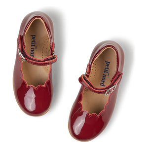 Petit Nord - Cinnamon red | Scallop Mary Jane ballerina