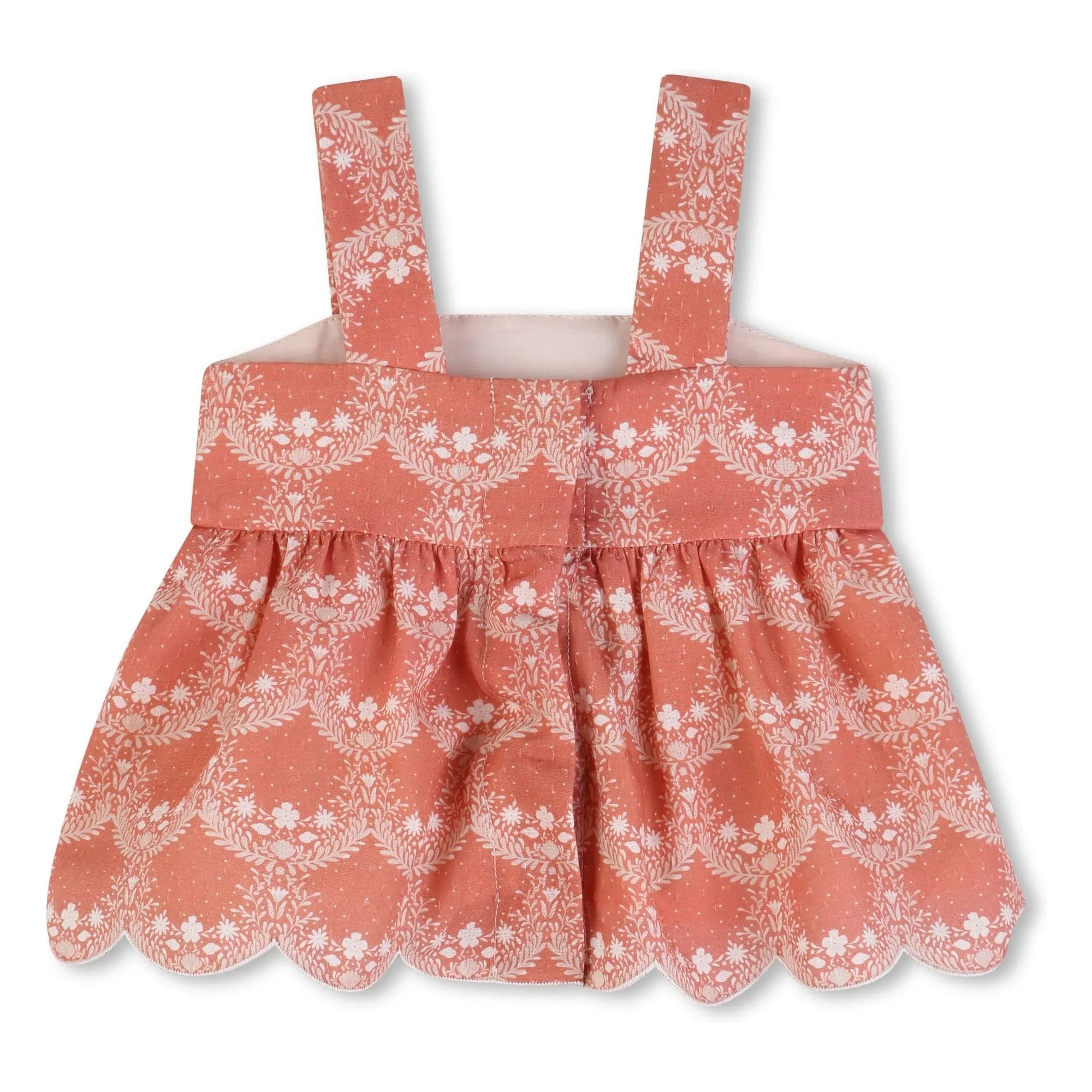 Chloé - Organik pamuk üst ve bloomer seti | Şeftali