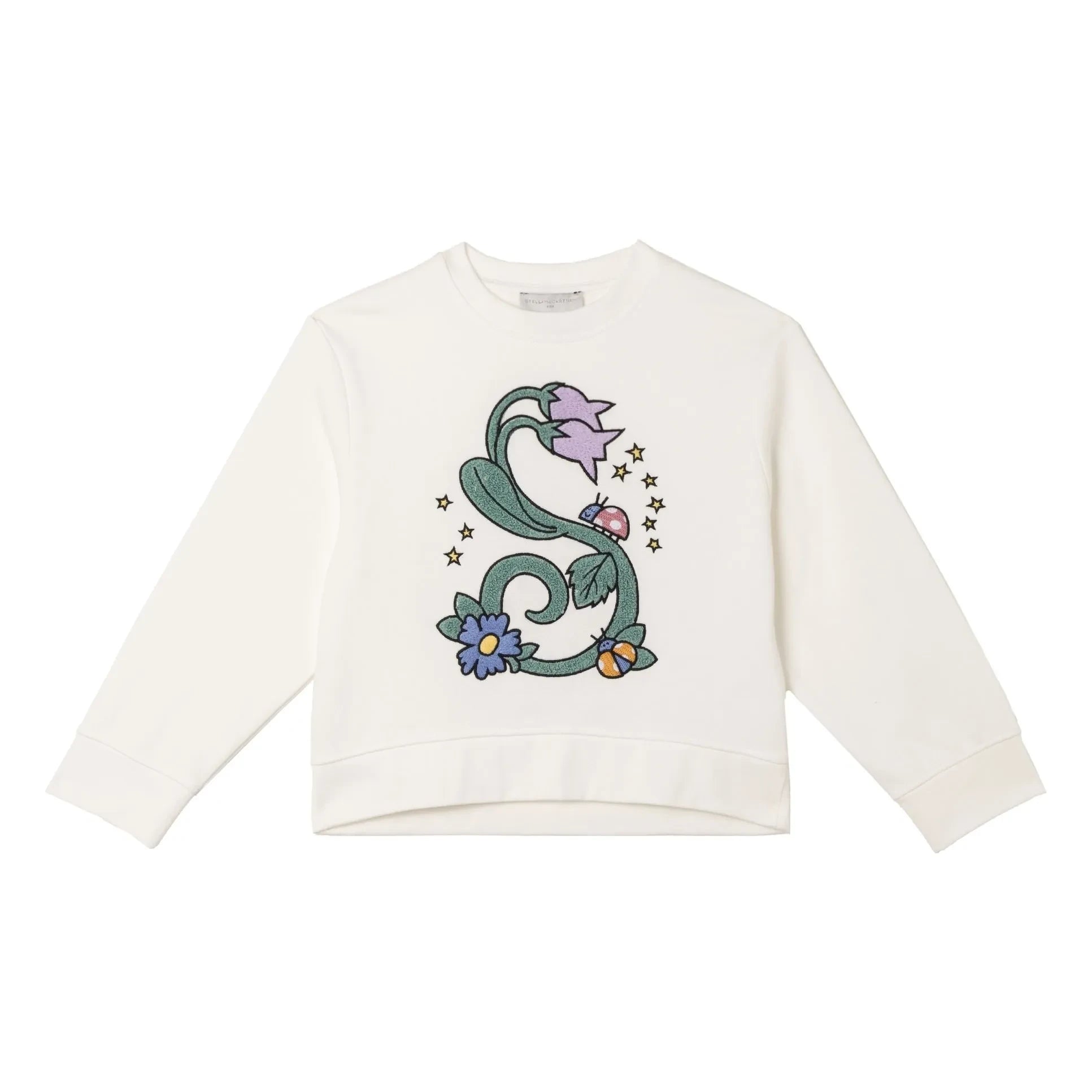 Stella McCartney Kids - Organic Cotton Flower Sweatshirt | Ivory