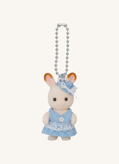 Sylvanian Families - Chocolate Baby Rabbit Keychain - Blue